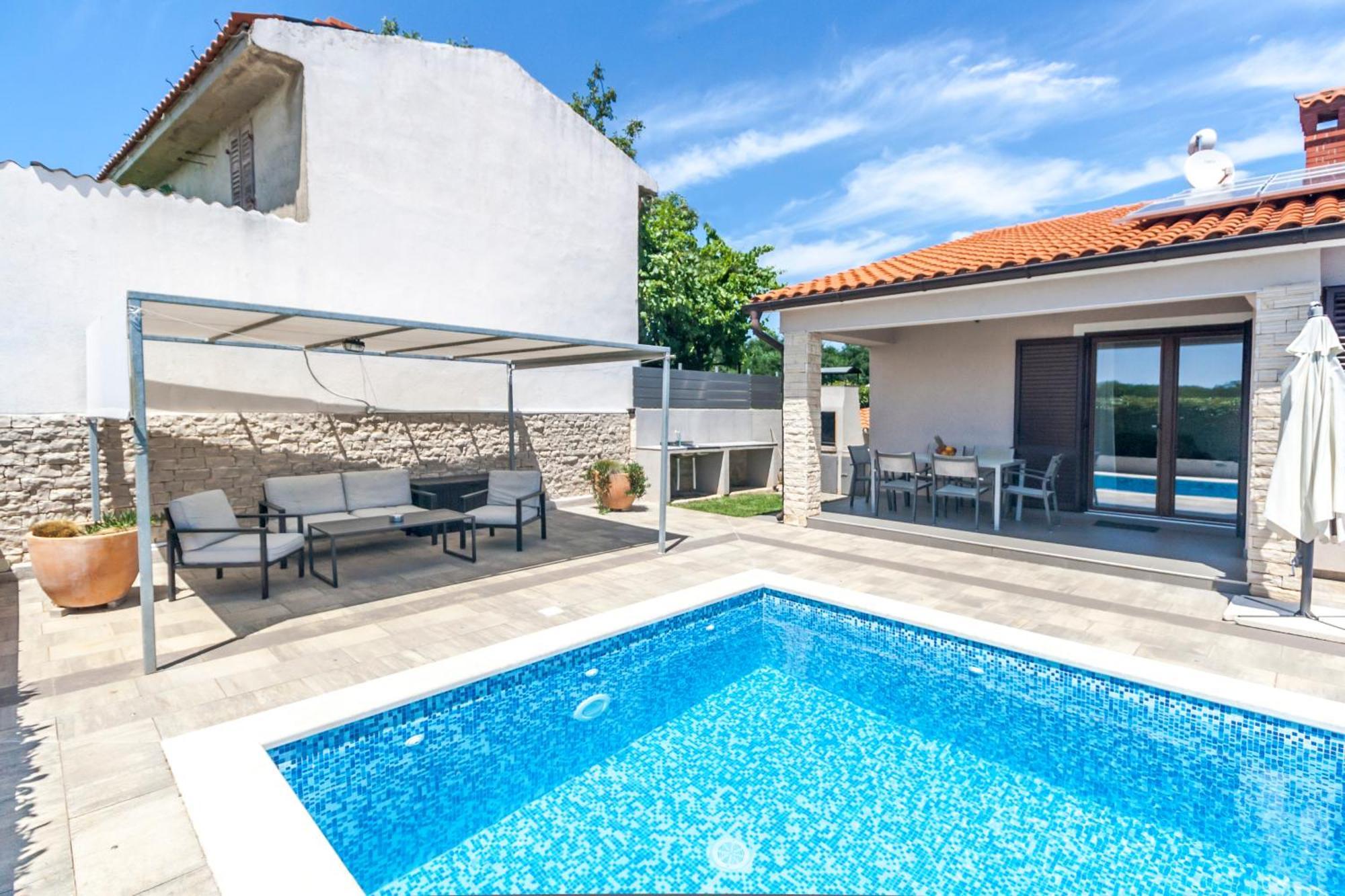 Villa Gortan - Pool House For 7 Guests Near Pula Istria - Ferienhaus Istrien Marčana 外观 照片