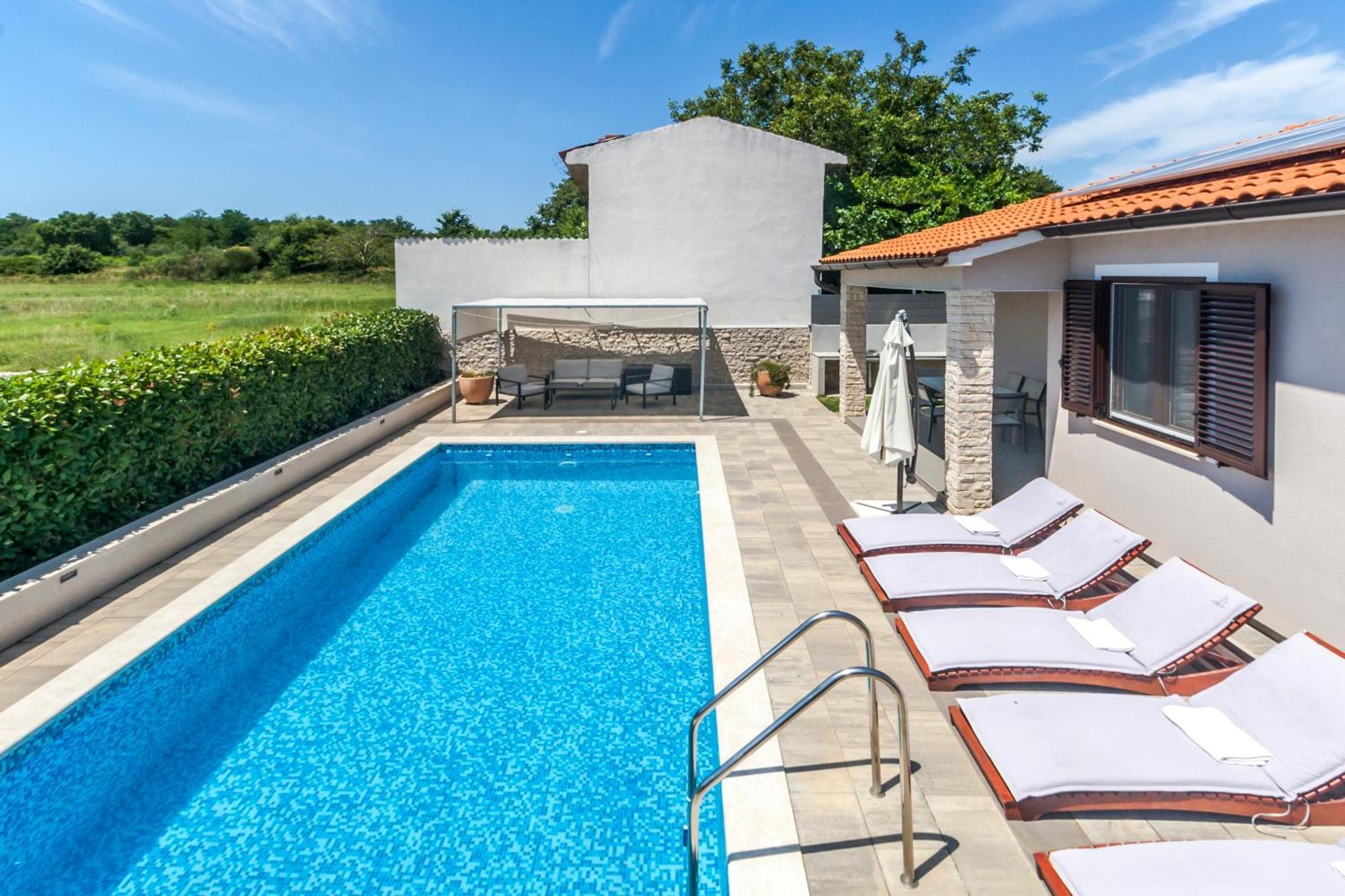 Villa Gortan - Pool House For 7 Guests Near Pula Istria - Ferienhaus Istrien Marčana 外观 照片